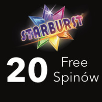 20 darmowych spinów na grę na slocie Starburst