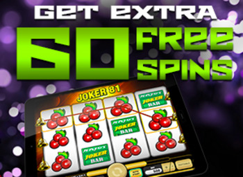 60 extra free spinów