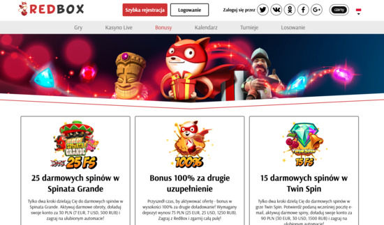 Bonus powitalny od Red Box