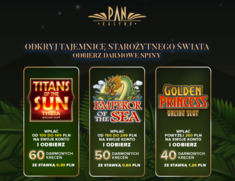 Darmowe spiny w starożytnym świecie slotów w Pan Kasyno