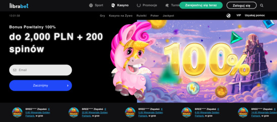 Free spins w Librabet