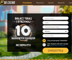 Free Spiny i kasyno promocje w Bob Casino