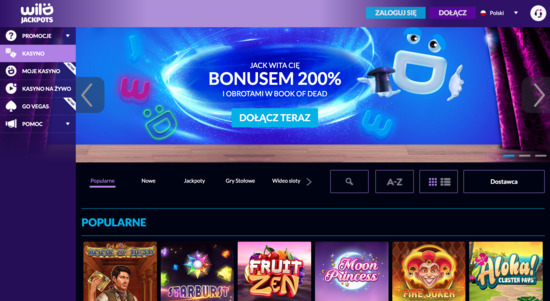 Free Spiny i promocje kasynowe w WildJackpots