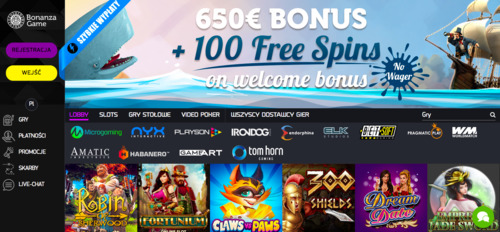 free spiny oferta bonanza game