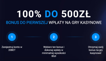 Oferta na start w 20BET