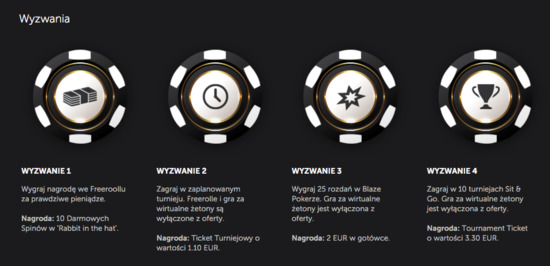 Wyzwania pokerowe z darmowymi spinami
